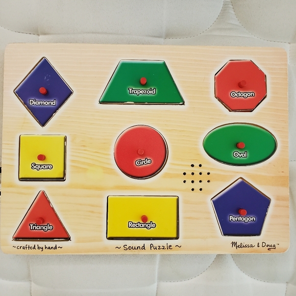 Set of 3 Melissa and Doug Puzzles Animals-Shapes-Clock - Picture 3 of 10